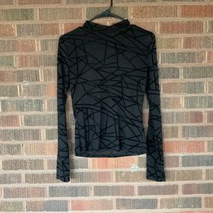 Texture Sheer Turtleneck